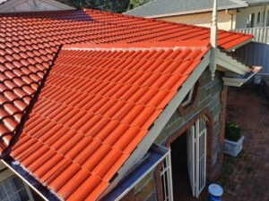 red tiles painted